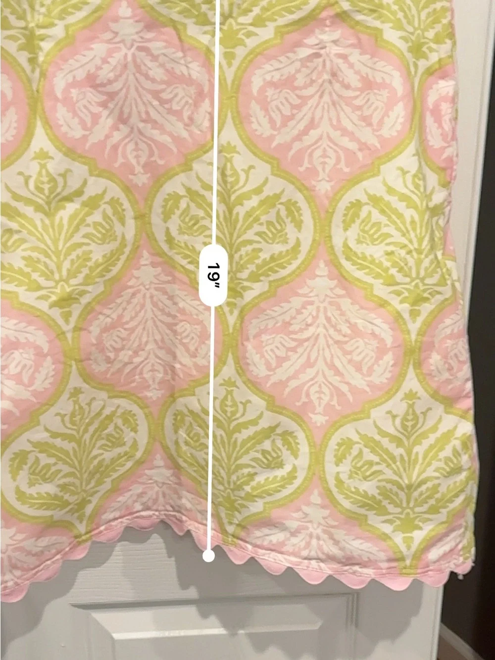 Sixth Alice Pink and Light Green Damask Mini Skirt